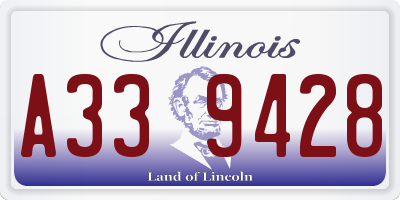 IL license plate A339428