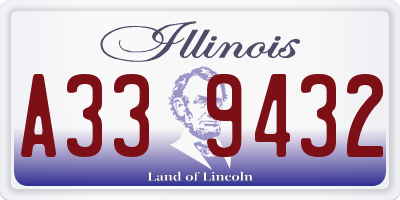 IL license plate A339432