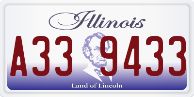 IL license plate A339433