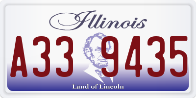 IL license plate A339435