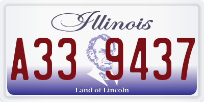IL license plate A339437