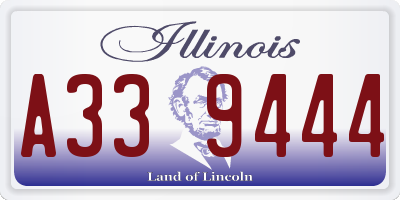 IL license plate A339444