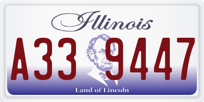 IL license plate A339447