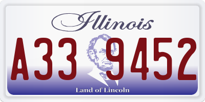 IL license plate A339452