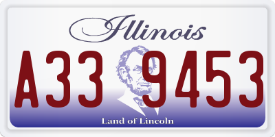 IL license plate A339453