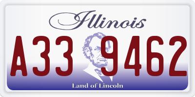 IL license plate A339462
