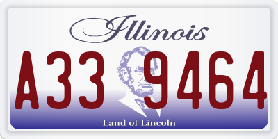 IL license plate A339464