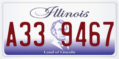 IL license plate A339467