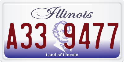 IL license plate A339477