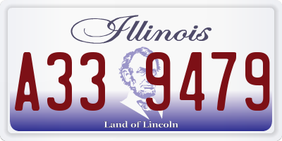 IL license plate A339479