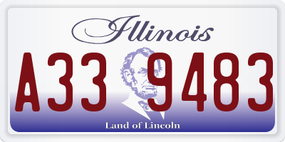 IL license plate A339483