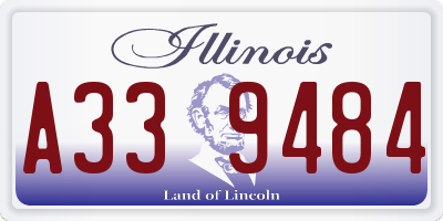 IL license plate A339484