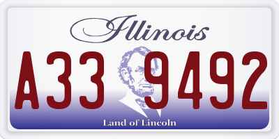 IL license plate A339492