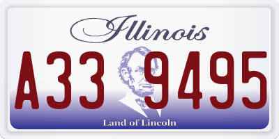 IL license plate A339495
