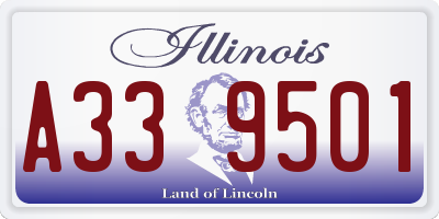 IL license plate A339501
