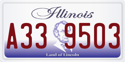 IL license plate A339503