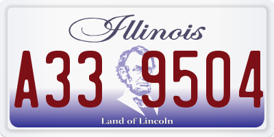 IL license plate A339504