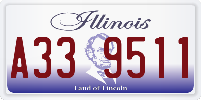 IL license plate A339511