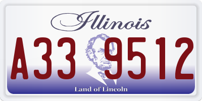 IL license plate A339512