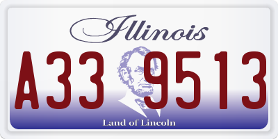 IL license plate A339513