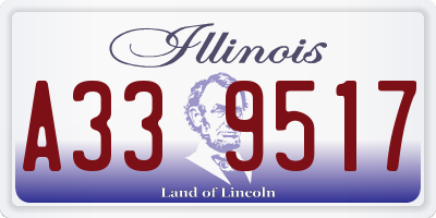 IL license plate A339517