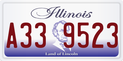 IL license plate A339523