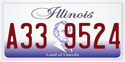 IL license plate A339524