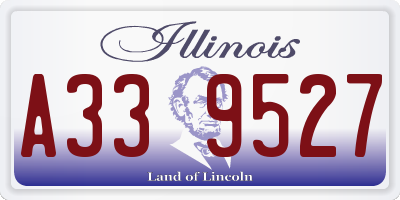 IL license plate A339527
