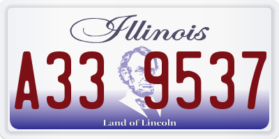 IL license plate A339537