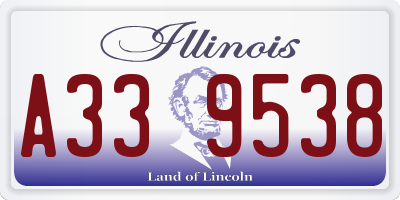 IL license plate A339538