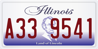 IL license plate A339541