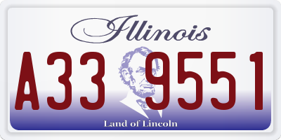 IL license plate A339551
