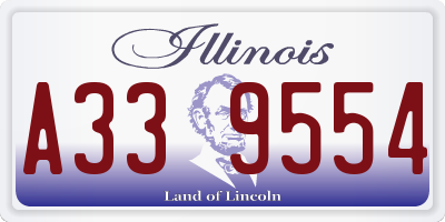 IL license plate A339554