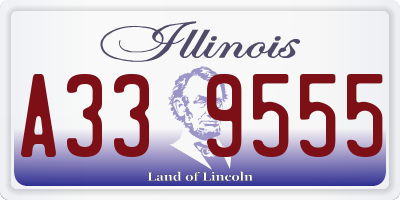 IL license plate A339555