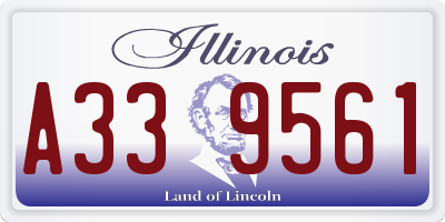 IL license plate A339561
