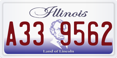 IL license plate A339562