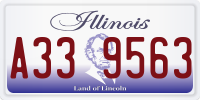 IL license plate A339563