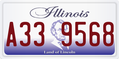 IL license plate A339568