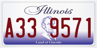 IL license plate A339571