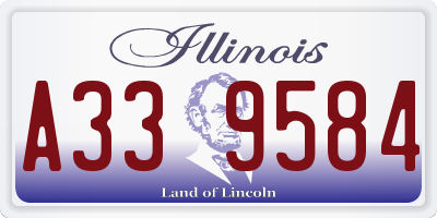 IL license plate A339584