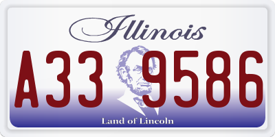IL license plate A339586