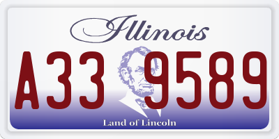 IL license plate A339589