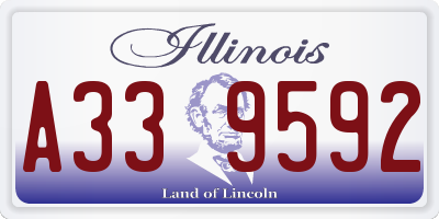 IL license plate A339592