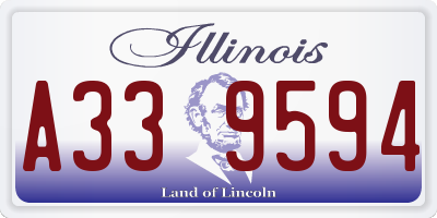 IL license plate A339594