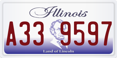 IL license plate A339597