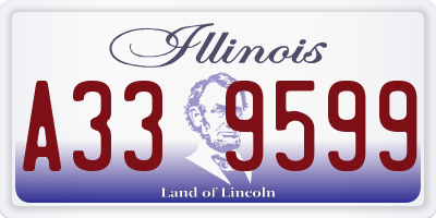 IL license plate A339599