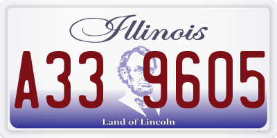 IL license plate A339605