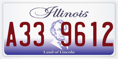 IL license plate A339612