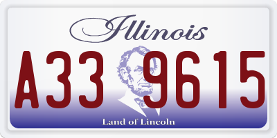 IL license plate A339615
