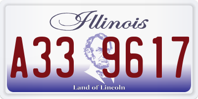 IL license plate A339617